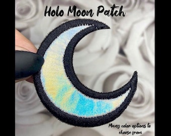 Moon Phase Iron-On Patch: Witchy Embroidered Applique