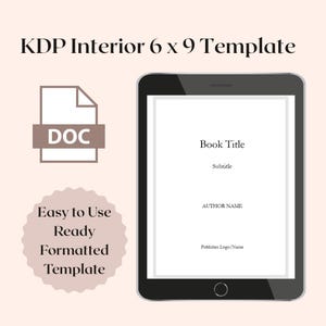 KDP Interior Editable 6x9 - Microsoft Word Instant Download
