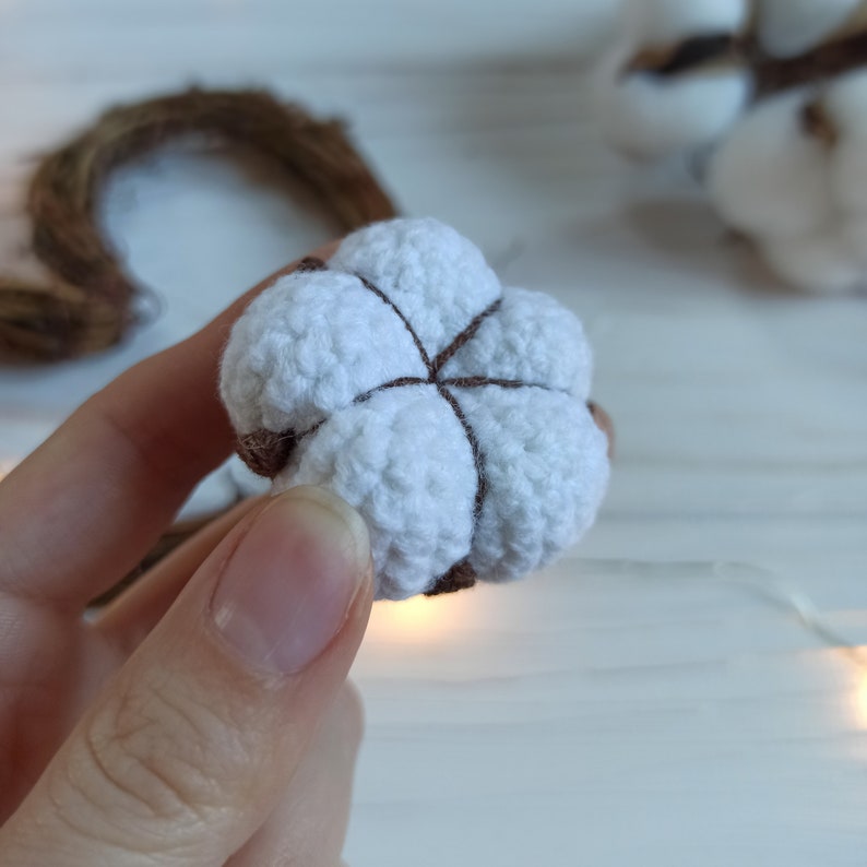 Cotton Flower Easy Crochet Pattern for Beginners Amigurumi Etsy