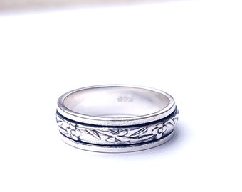 Spinner Ring, 925 Sterling Silver Ring, Meditation Ring, Silver Jewelry, Worry Ring, Anxiety Ring, Beatiful Ring, Gift for her