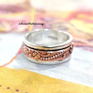 Spinner Ring, 925 Sterling Silver Ring, Meditation Ring, Silver Jewelry, Worry Ring, Anxiety Ring, Beatiful Ring, Gift for her