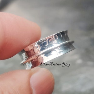 Spinner Ring, 925 Silver Ring, Silver Jewelry, Anxiety Ring, Silver Simple Ring, Promise Ring, Meditation Ring, Personalized Ring,