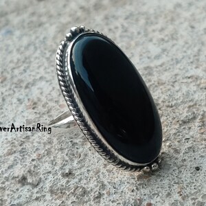 Natural Black Onyx Ring *925 Silver Ring* Handmade Ring * Beatiful Ring* Designer Ring* Woman Ring* Silver Jewelry* Boho Ring* Band Ring*