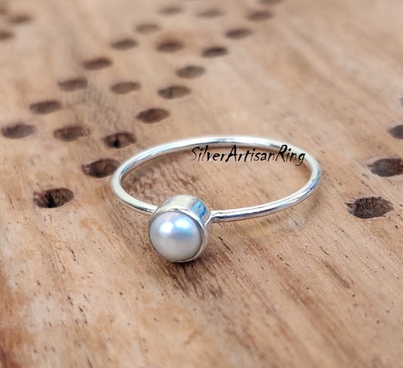 The Pearl Source Freshwater Cultured Pearl Ring for Women with Button India  | Ubuy