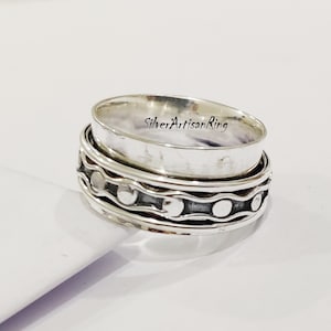 Spinner Ring, 925 Sterling Silver Ring, Worry Ring, Women&#39;s Ring, Gift idea, Beautiful Ring, Silver Jewelry, Stylish Ring, Amezing Spinner