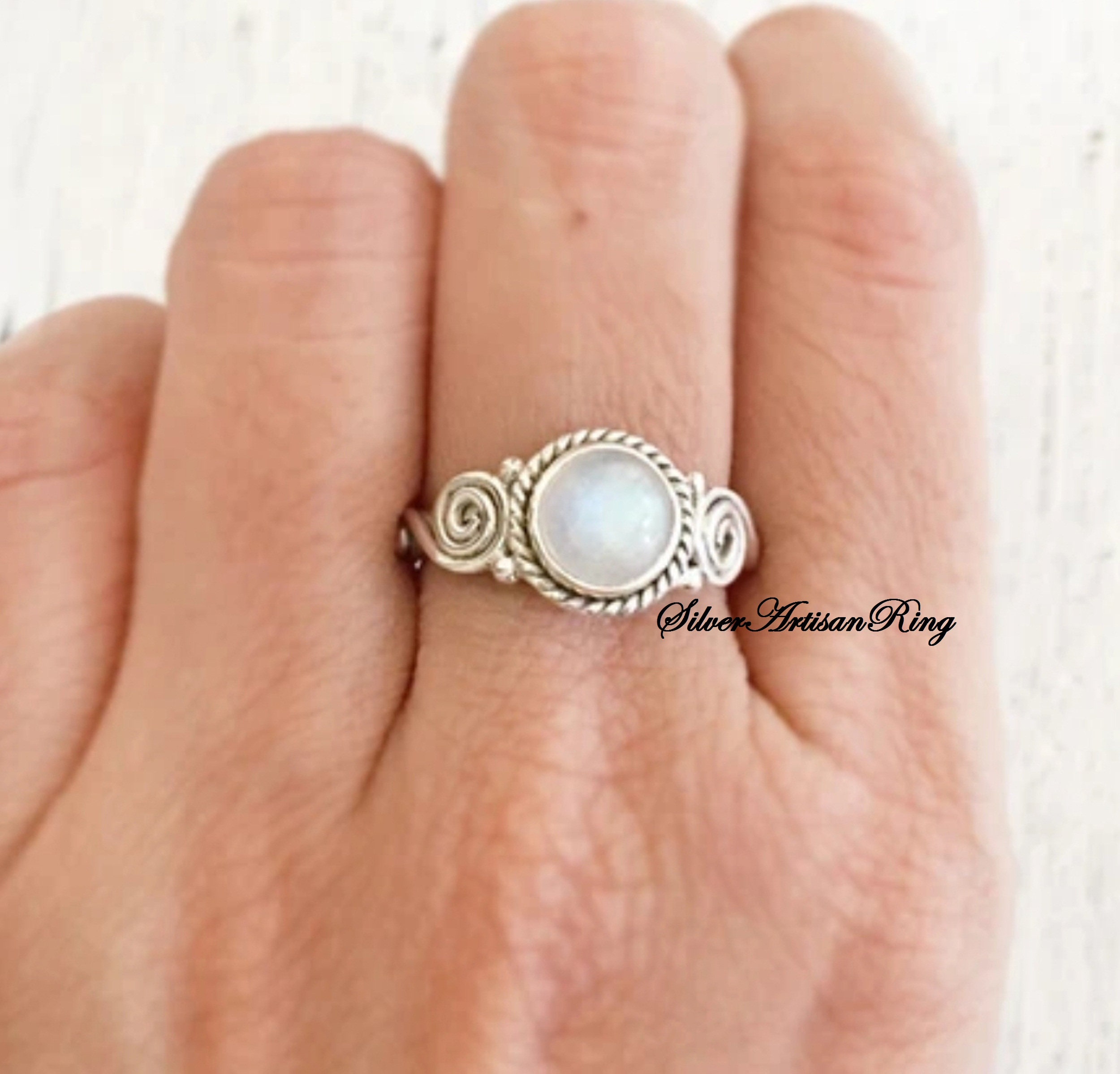 ★TATIANA★ (SILVER925) Moonstone Oval ring CR1814 925 Sterling Silver Ring Oval Moonstone 11x9mm Gemstone