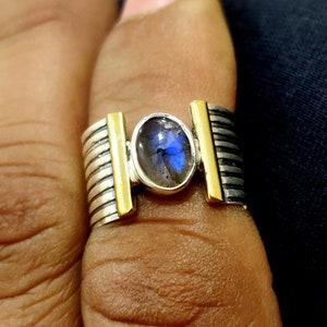 Most Popular Labradorite Ring 925 Sterling Silver Ring Meditation Ring Handmade Ring Silver Jewelry Band Ring Statement Ring Beatiful Ring