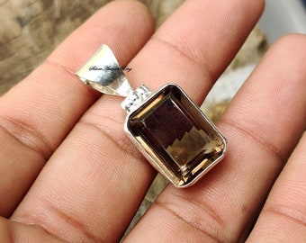 Judith Ripka Sterling Silver Smoky Quartz and Diamonique