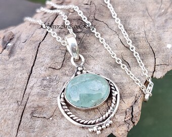 Aquamarine Pendant ~ 925 Sterling Silver Pendent ~ Gemstone Pendant ~Latest Designer Pendent ~Amezing Neckles ~Women Neckles ~ Free Shipping