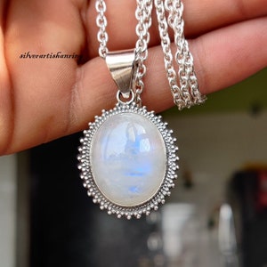 Natural Moonstone Pendant *925 Silver Necklace * Marvelous Pendant *Beautiful Pendant *Women Pendant *Designer Pendant * Amezing Pendent