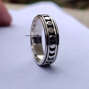 Spinner Ring, 925 Sterling Silver Ring, Meditation Ring, Silver Jewelry, Worry Ring, Anxiety Ring, Beatiful Ring, Gift for her