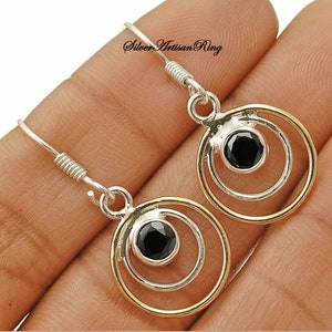 Black Onyx Earring, 925 Sterling Silver Earring, Gemstone Earring, Handmade Earring, Dangle Earring, Beatiful & Lovely Earring