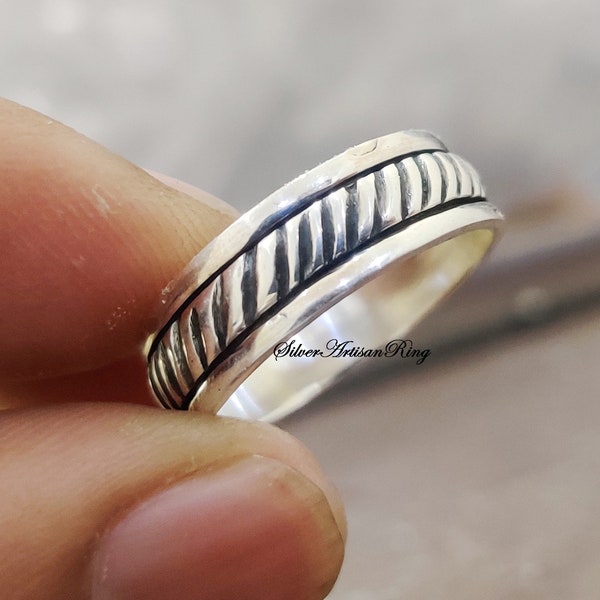 Spinner Ring, 925 Sterling Silver Ring, Meditation Ring, Silver Jewelry, Worry Ring, Anxiety Ring, Beatiful Ring, Gift for her