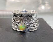 Natural Opal Ring Spinner Ring Gemstone Ring 925 Sterling Silver Ring Worry Ring Handmade Ring Beatiful Ring Designer Ring Meditation Ring