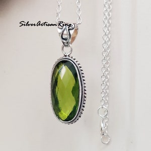 Peridot Pendant * Gemstone Pendant * 925 Silver Necklace * Marvelous Pendant * Beautiful Pendant* Women Necklace * Gift for love