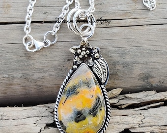 Bumble Bee Necklace* 925 Silver Necklace* Stylish Necklace* Women Pendent* Boho Pendant* Designer Pendant* Multi Colour * Beautiful Pendant