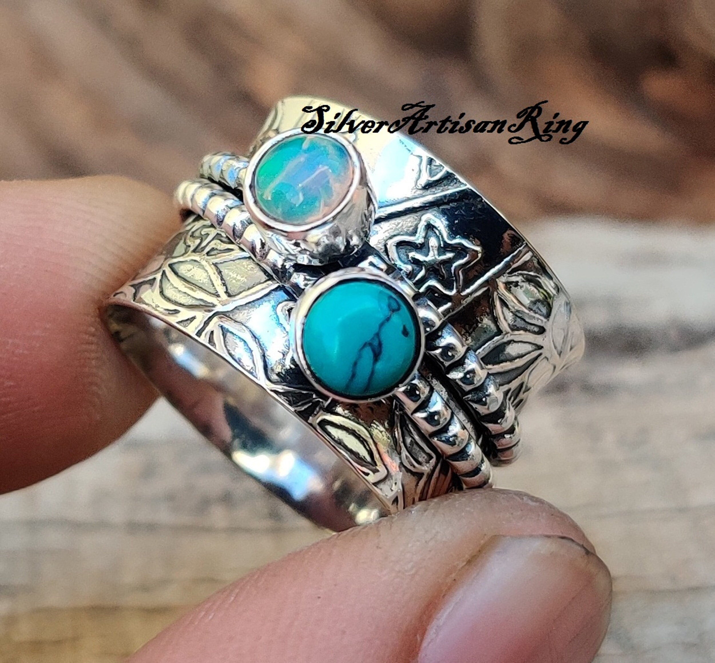 177 Opal Spinning Ring