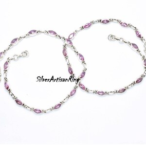 Rose Quartz Bracelet * Gemstone Bracelet* Handmade Bracelet * Hand Bracelet* Wonderful Brecelet * 925 Sterling Silver Bracelet *