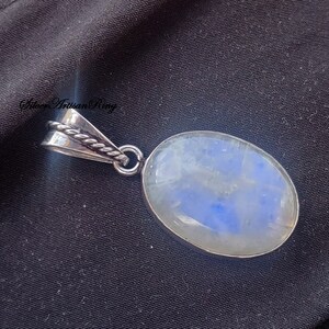 Natural Moonstone Pendent / Gemstone Pendent/ 925 Sterling Silver Pendent/ Handmade Pendent/ Designer Pendent/ Girls & Woman Pendent image 5