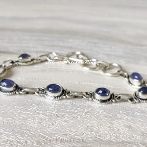 Tanzanite Bracelet* Handmade Bracelet* 925 Sterling Silver* Silver Bracelet* Unique Bracelet* Boho Bracelet* Beautiful Bracelet* Gift item