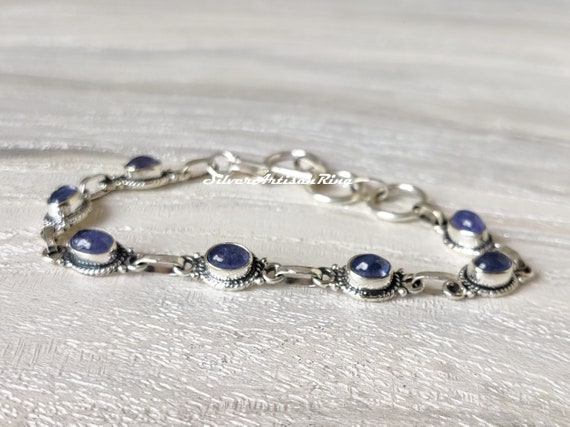 Tanzanite Bracelet* Handmade Bracelet* 925 Sterling Silver* Silver Bracelet* Unique Bracelet* Boho Bracelet* Beautiful Bracelet* Gift item