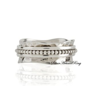 Spinner Ring, 925 Silver Ring, Silver Jewelry, Anxiety Ring, Silver Band Ring, Promise Ring, Meditation Ring, Worry Ring, designer Ring***