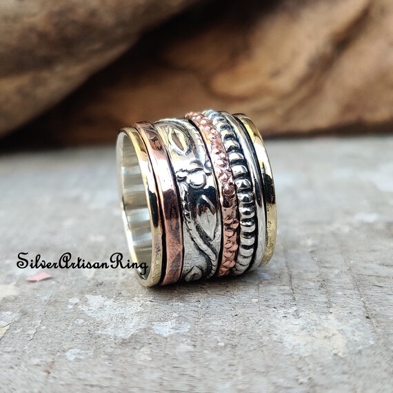 Spinner Ring 925 Sterling Silver Ring Meditation Ring Silver