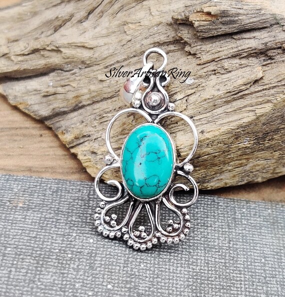 ターコイズ フラワーデザイン ペンダント 【公式通販】