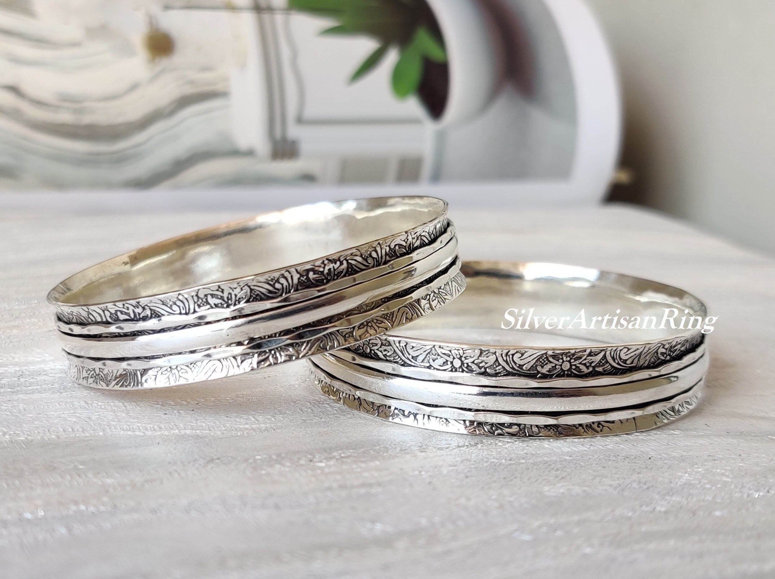 Silver Bangle ,925 Silver Bangle ,spinner Bangle, Woman