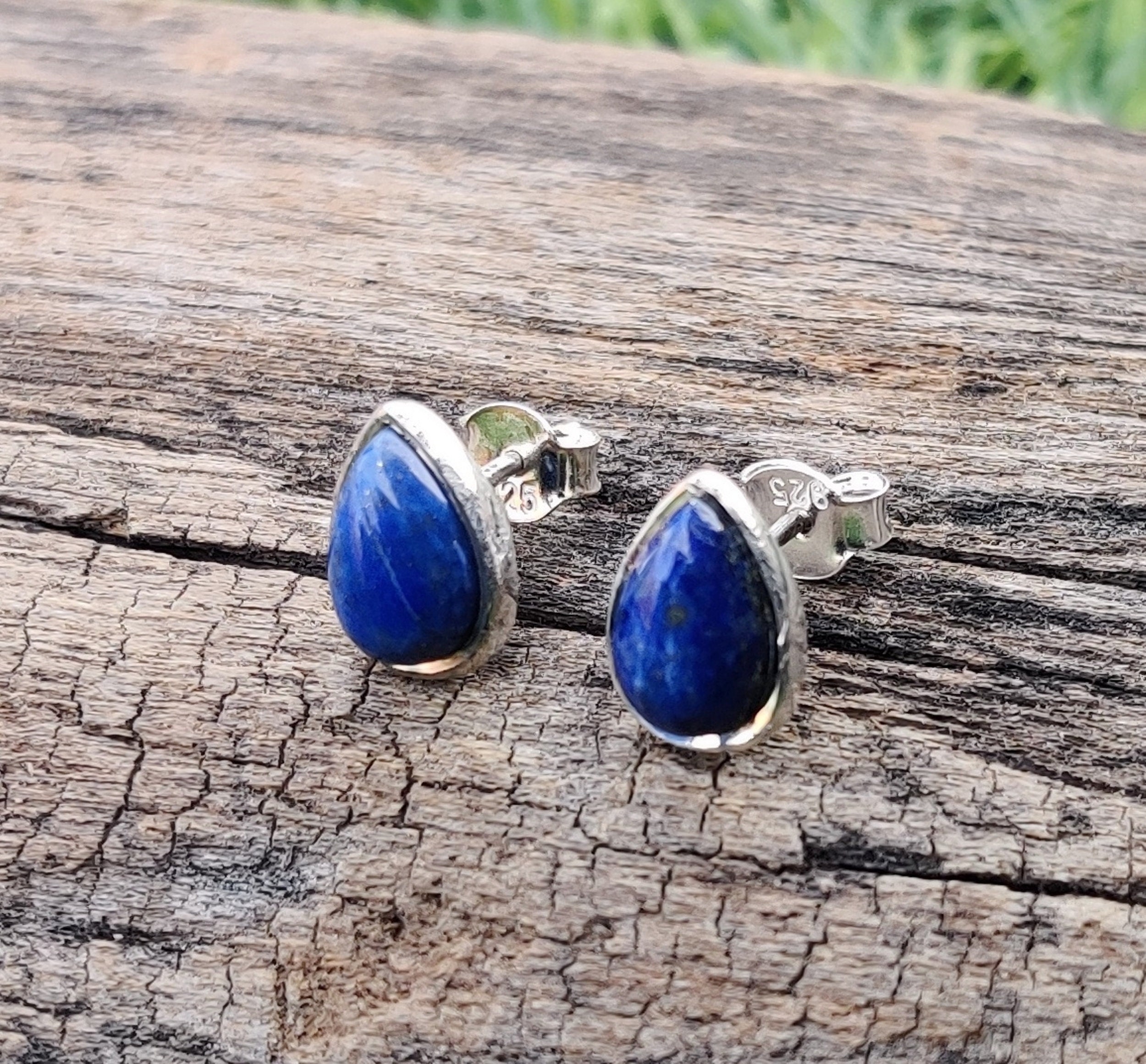 LIBERTY ハギーラピスラズリボールドロップイヤリング Lapis lazuli earring - Etsy 日本