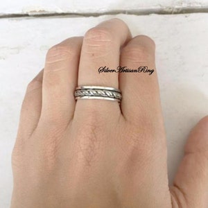 Spinner Ring, 925 Sterling Silver Ring, Meditation Ring, Silver Jewelry, Worry Ring, Anxiety Ring, Beatiful Ring, Gift for her