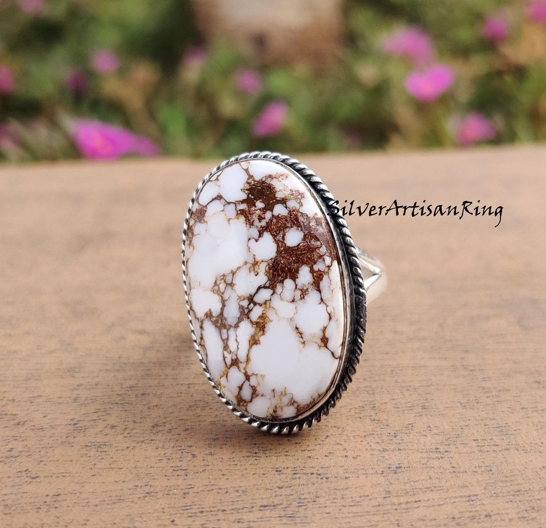 Wild Horse Ring! Oval Gemstone Ring! Designer Ring! 925 Sterling