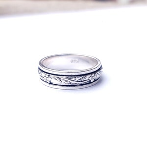 Spinner Ring, 925 Sterling Silver Ring, Meditation Ring, Silver Jewelry, Worry Ring, Anxiety Ring, Beatiful Ring, Gift for her image 7