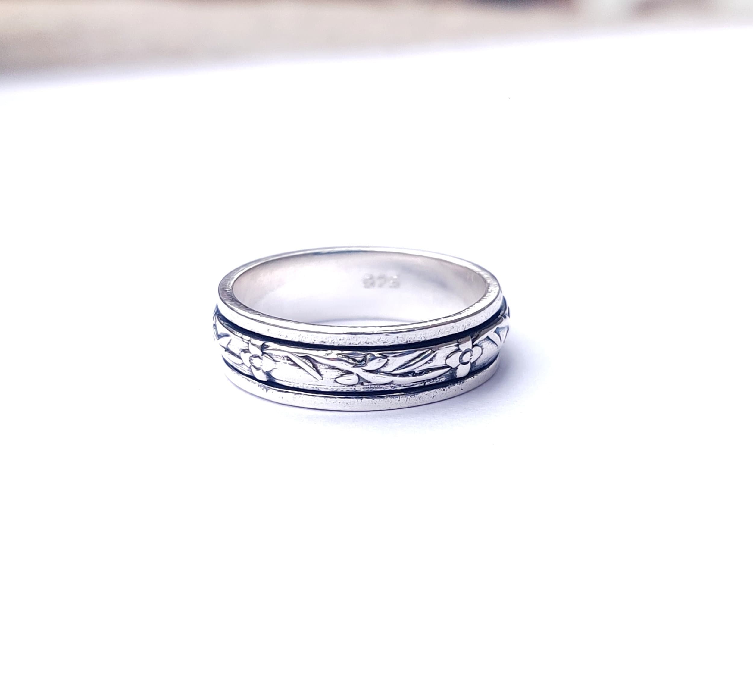 Spinner Ring ,925 Sterling Silver Ring ,Meditation Ring, Silver Jewel…