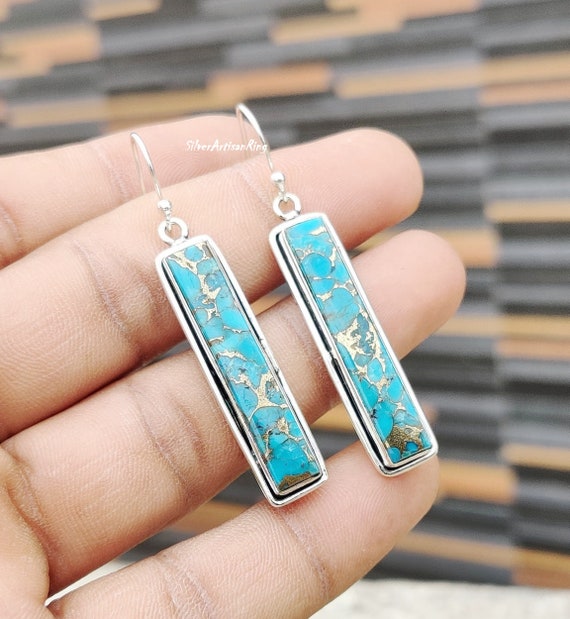 Boucles D’oreilles Boho En Argent 925 – Créoles Avec Perles De Pierres Naturelles 10 Mm, Pendantes 3,6 Cm, Faites Main, Livrées En Coffret