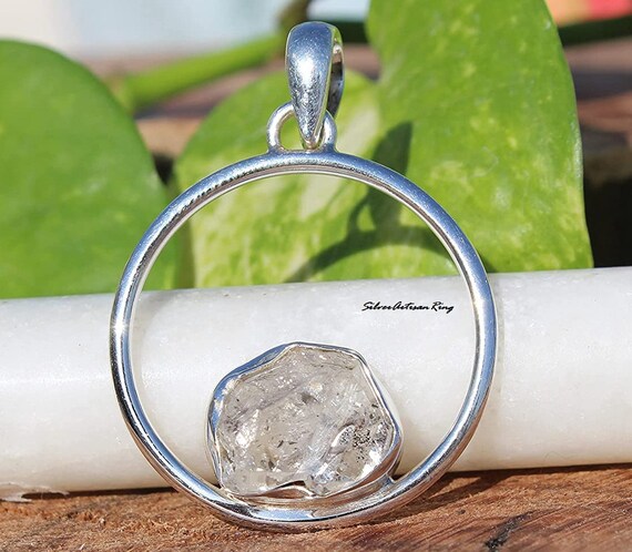 Herkimer Diamond Pendant //925 Solid Sterling Silver Pendant//Handmade Pendant //Gemstone Pendant //Gift for Women //Beautiful Pendant //