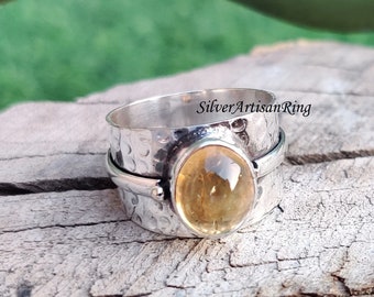 Citrine Ring / Beautiful Stone Color / 925 Sterling Silver Ring / Handmade Jewelry / Incredible Citrine Ring / Lovely Valentine's Day Gift