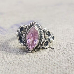 Rose Quartz Ring/ 925 Sterling Silver Ring/ Handmade Ring/ Silver Jewelry/ Beatiful Ring/ Designer Ring/ Band Ring