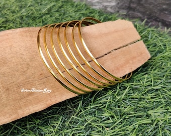 Set of 7 Bangles* Stacking Bangles* Gold Plated Bangle* 7 Day Bangles* Round Bangles* Hand Bangles* Marvelous Bangles* Gold Plated Jewelry