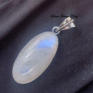 Moonstone Pendent / Gemstone Pendent/ 925 Sterling Silver Pendent/ Handmade Pendent/ Silver Jewelry/ Designer Pendent/ Girls & Woman Pendent