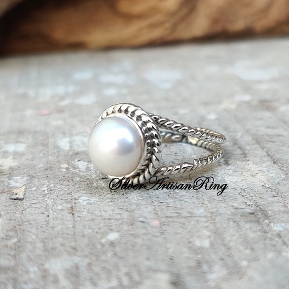 Pearl Ring 925 Sterling Silver Ring Handmade Ring Silver Jewelry Wonderful Ring Designer Ring Gemstone Ring Beatiful Ring