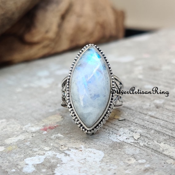 Moonstone Ring,925 Sterling Silver,Secret Container