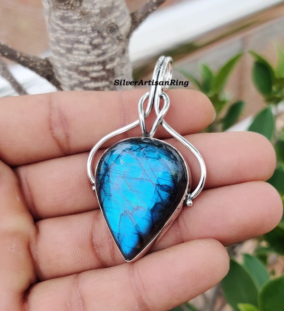 Gioielli Ciondolo Donna Pietra Di Luna Rotonda 6 Mm Argento - Foto 6