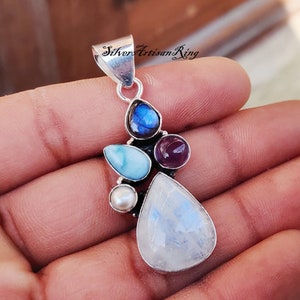 Moonstone Pendant *925 Silver Pendant* Marvelous Pendant *Beautiful Pendant *Women Pendant * Amezing Pendant* Unique Pendant
