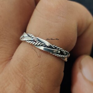 Ring i massivt 925 sterlingsilver, spinnerring, handgjord ring, present till henne, herr- och damring, designerring, silversmycken *** bild 8