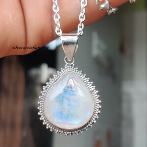 Moonstone Pendant * Gemstone Pendant * 925 Silver Necklace * Marvelous Pendant * Beautiful Pendant* Women Necklace * Gift for love