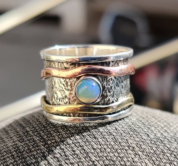 Opal cheap spinner ring