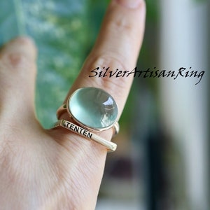 Aquamarine Ring** Gorgeous Ring** 925 Sterling Silver Ring** Women Ring** Amazing Ring** Custom Name Jewelry** Engraved Ring**Gift for love
