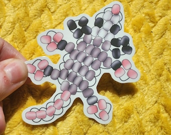 Funny millennial humor 90s kid possum bead toy sticker hilarious glossy waterproof hydroflask journal planner Mashup pony beads