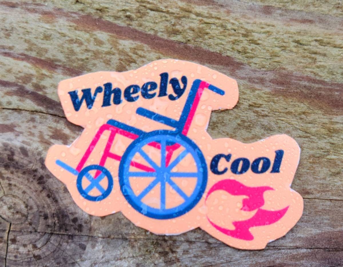 Wheely Cool Wheelchair Disability Disabled Awareness Sticker Etsy